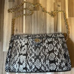 Gucci ophedia snakeskin chain shoulder bag